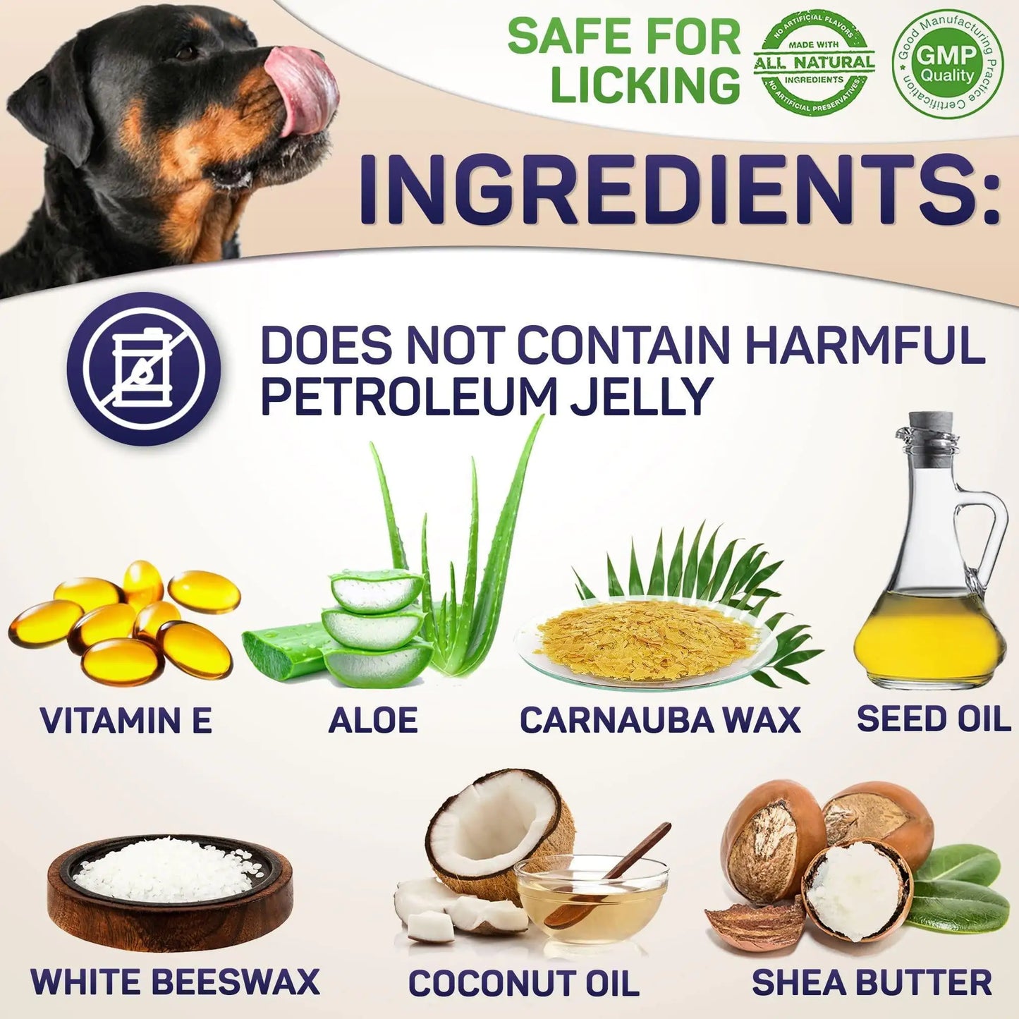 Natural Dog Paw Balm Paw Protection for Hot Pavement Lick Safe Paw Wax 5 oz