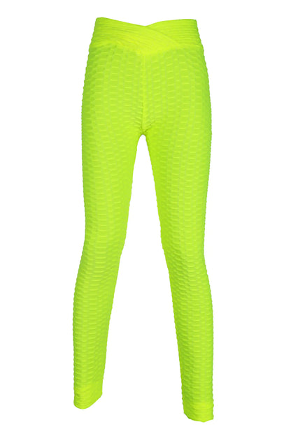 Jacquard Yoga Pants with V-Waist and Butt Lift Design