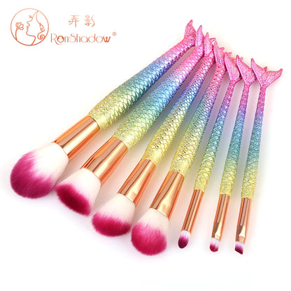 Mermaid Makeup Brush Set Makeup Brush Set - 7 or 10 Pieces