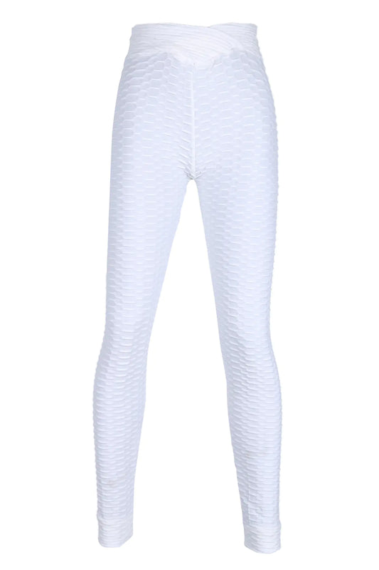 Jacquard Yoga Pants with V-Waist and Butt Lift Design