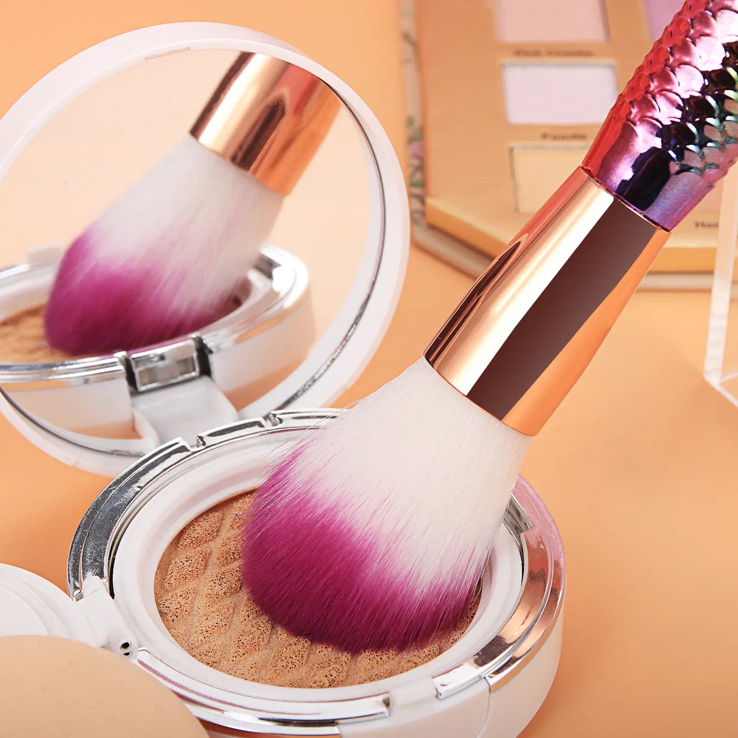 Mermaid Makeup Brush Set Makeup Brush Set - 7 or 10 Pieces