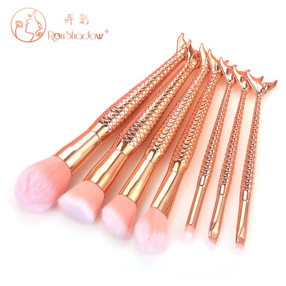 Mermaid Makeup Brush Set Makeup Brush Set - 7 or 10 Pieces