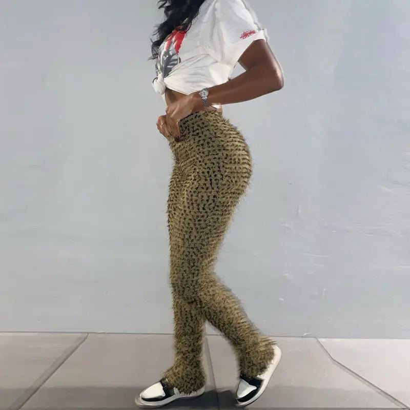 Hip Lift Slim Straight Leg Casual Pants